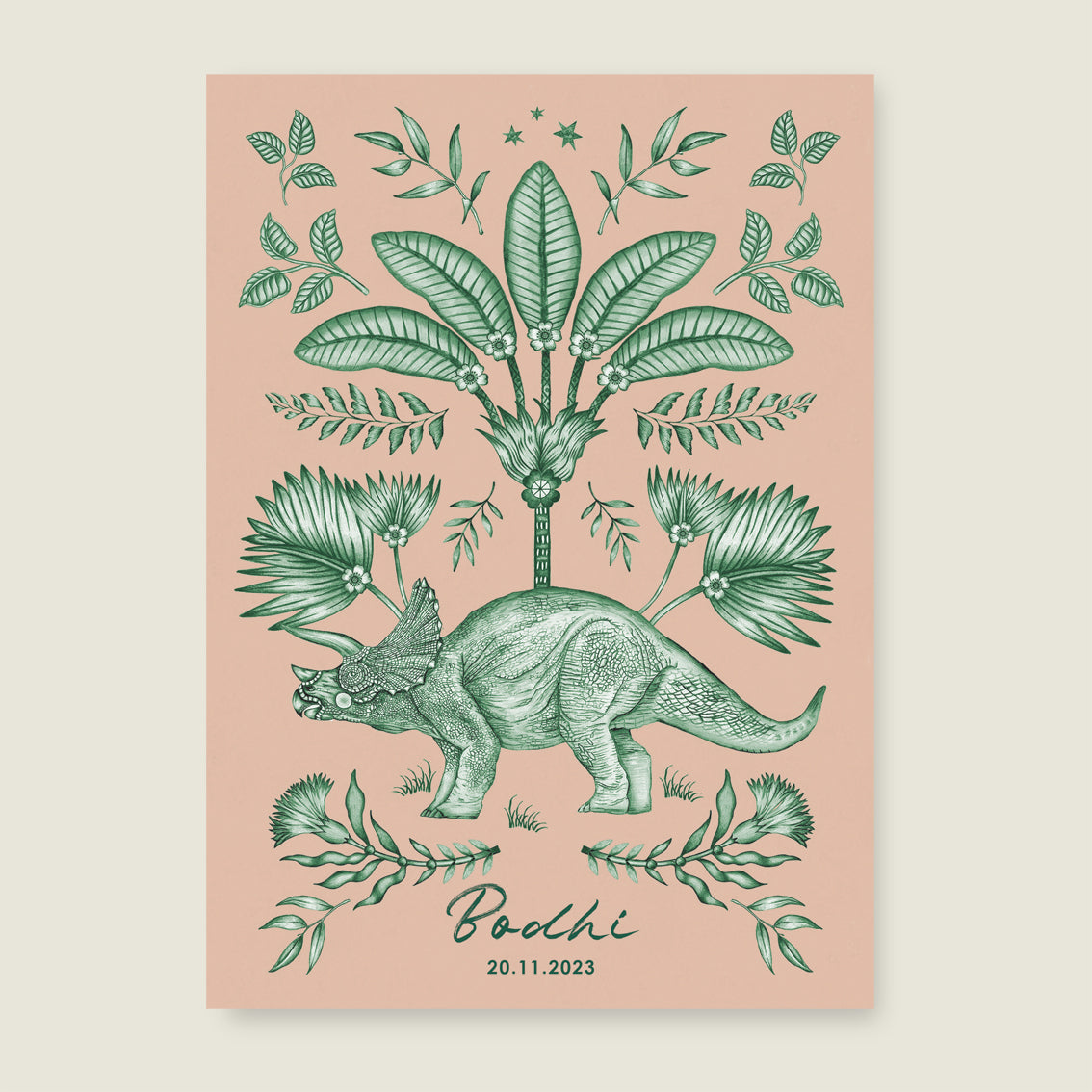 Print Dinosaur Green