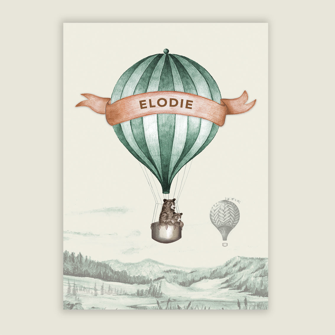 Bear Balloon Green