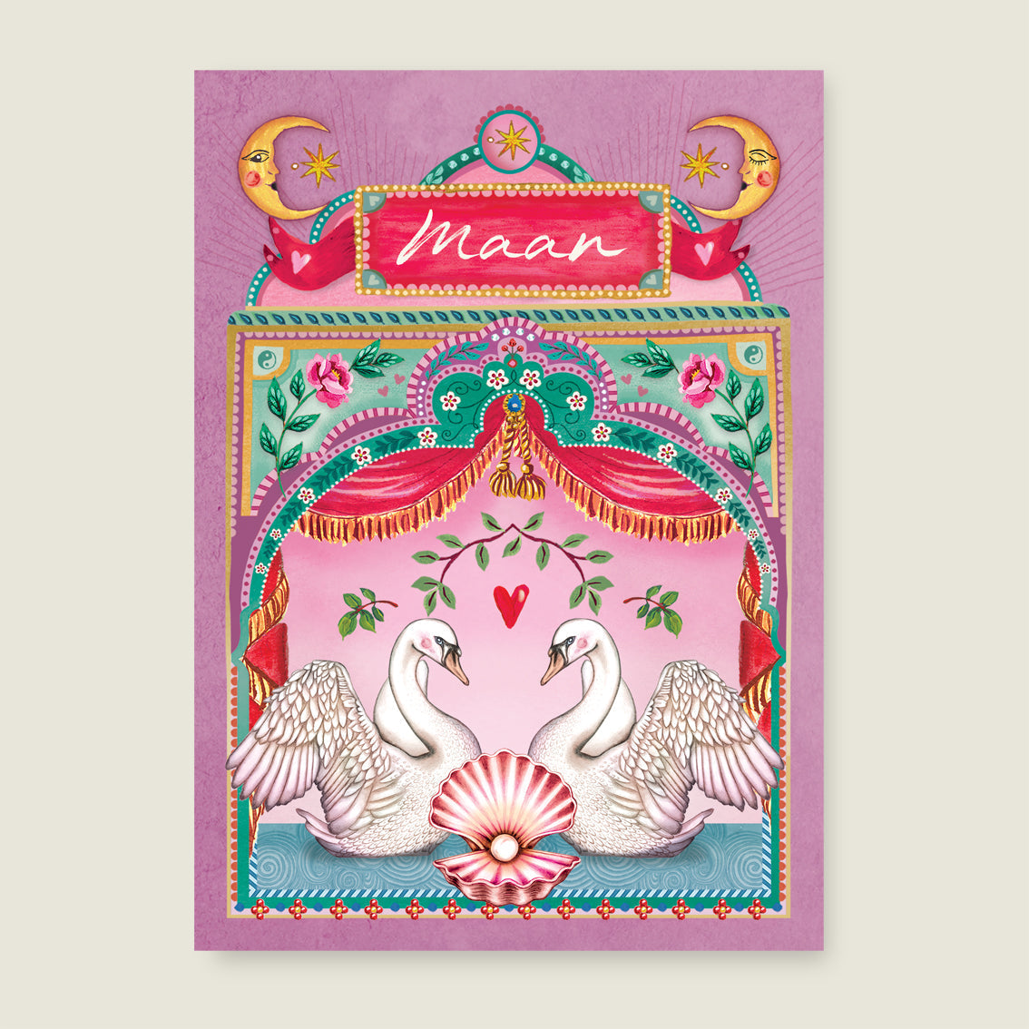 Print Dancing swan lila