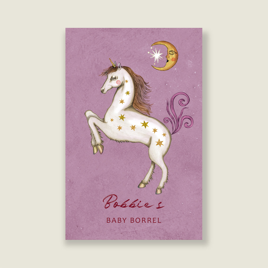 Baby shower card Unipalms pink