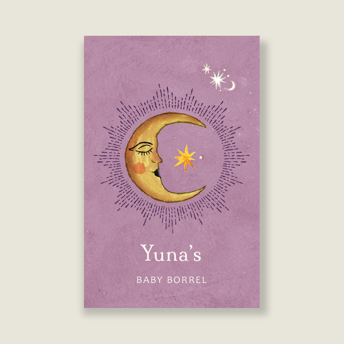 Baby shower card Moon lilac