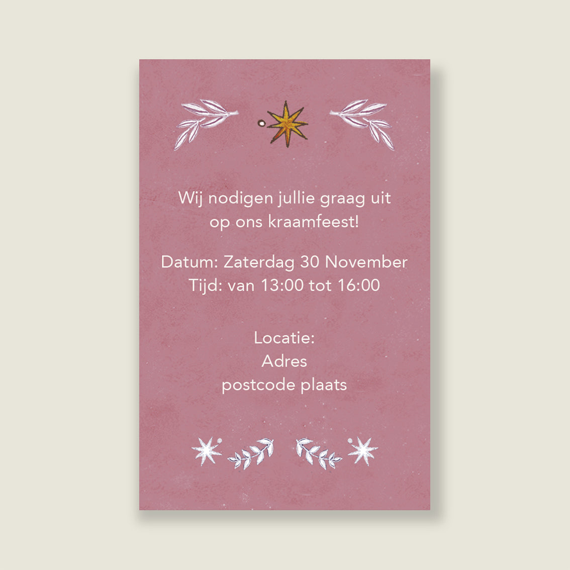 Baby shower card Swanpearl pink