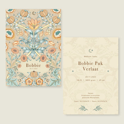 Geboortekaartje Blooming Flowers - Story of July