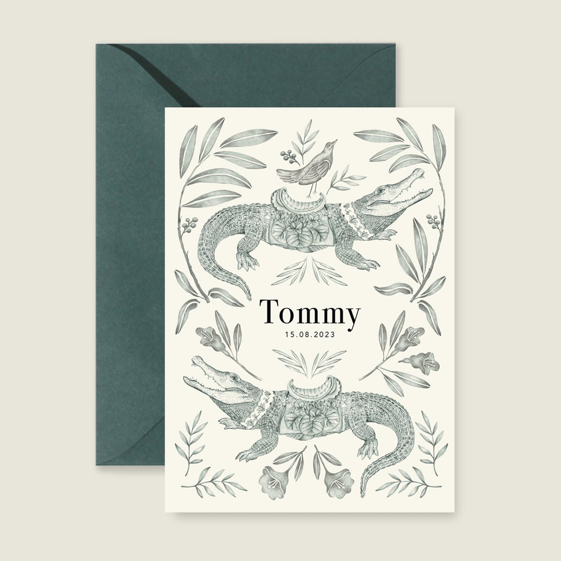 Geboortekaartje Cute Crocka - Story of July