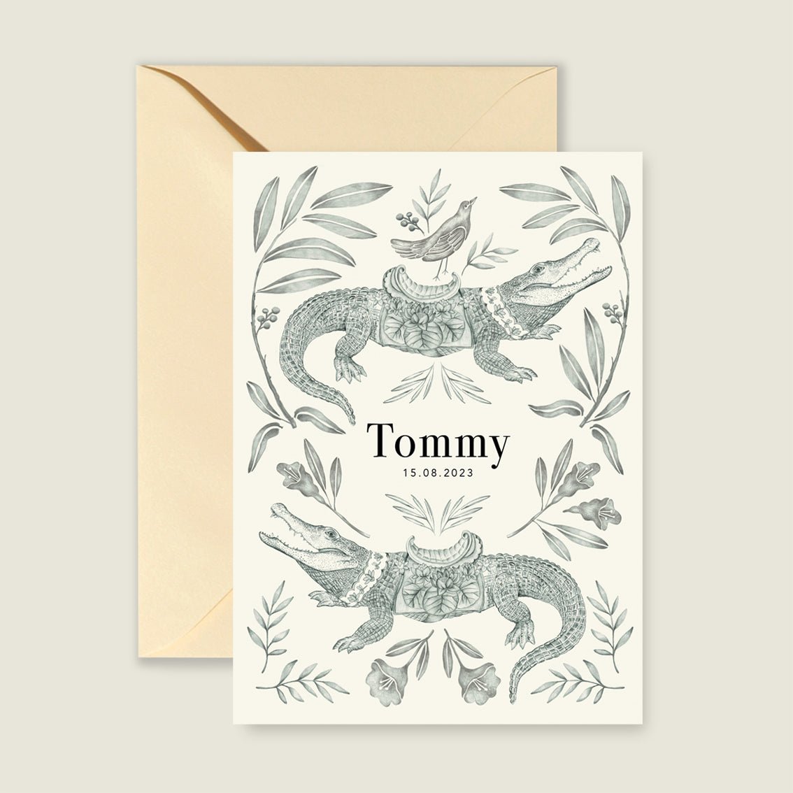 Geboortekaartje Cute Crocka - Story of July