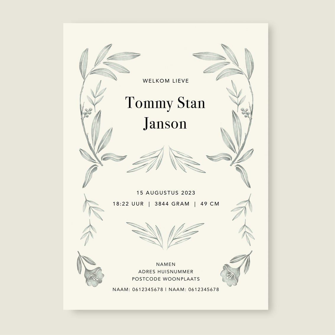 Geboortekaartje Cute Crocka - Story of July