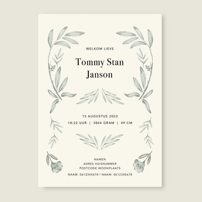 Geboortekaartje Cute Crocka - Story of July