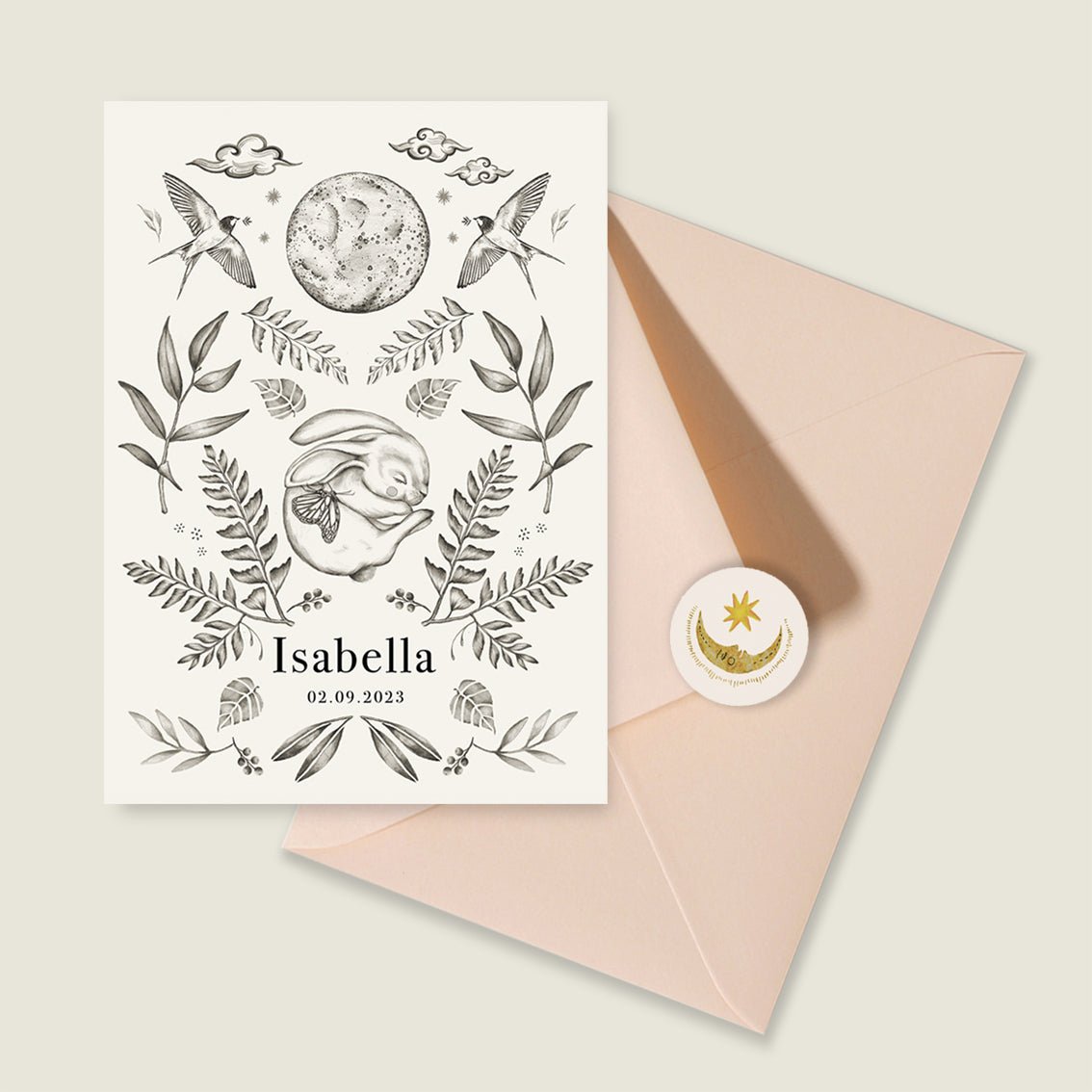 Geboortekaartje Little Rabbit - Story of July