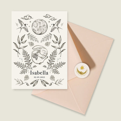 Geboortekaartje Little Rabbit - Story of July