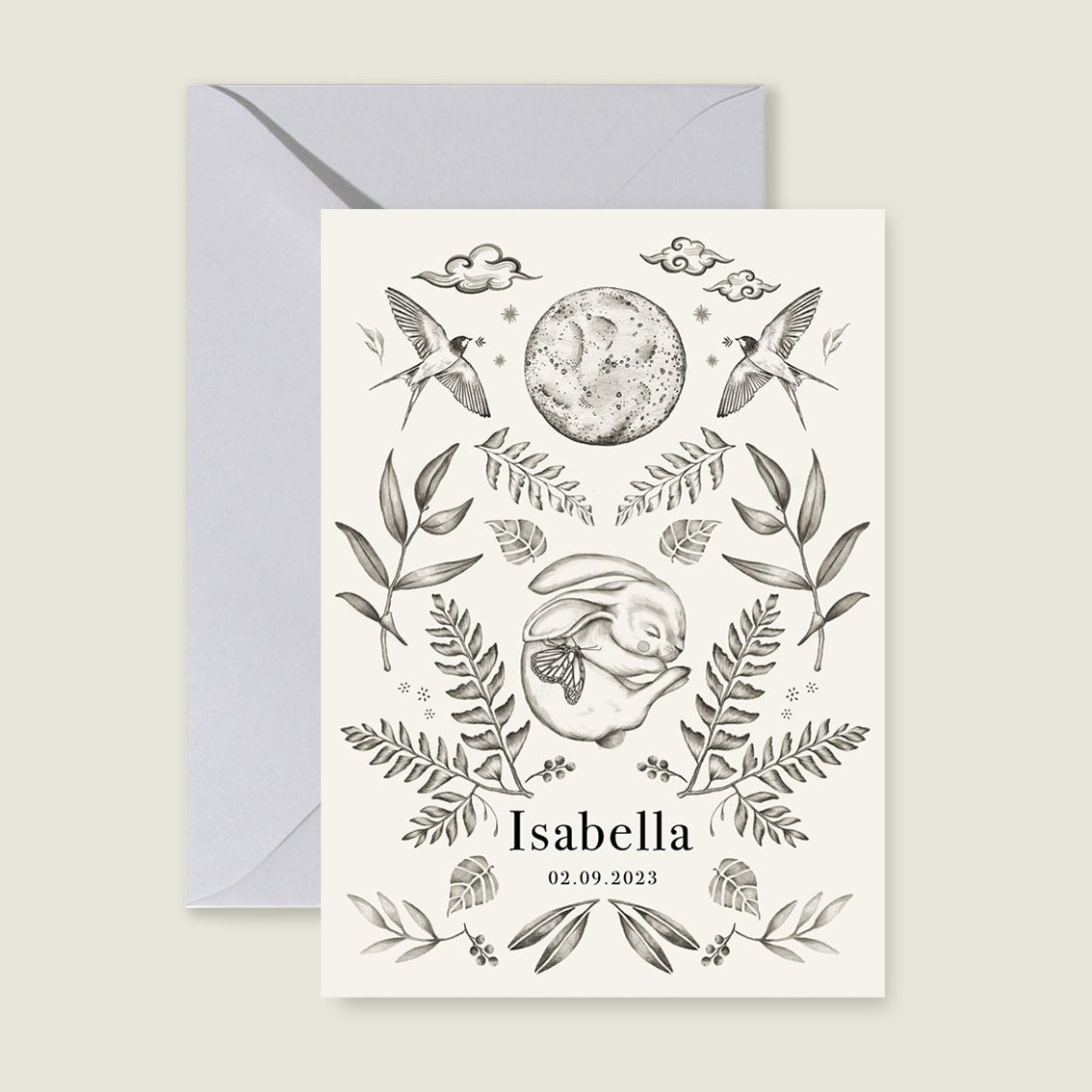 Geboortekaartje Little Rabbit - Story of July