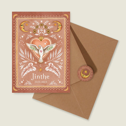 Geboortekaartje Love Dove Terra - Story of July