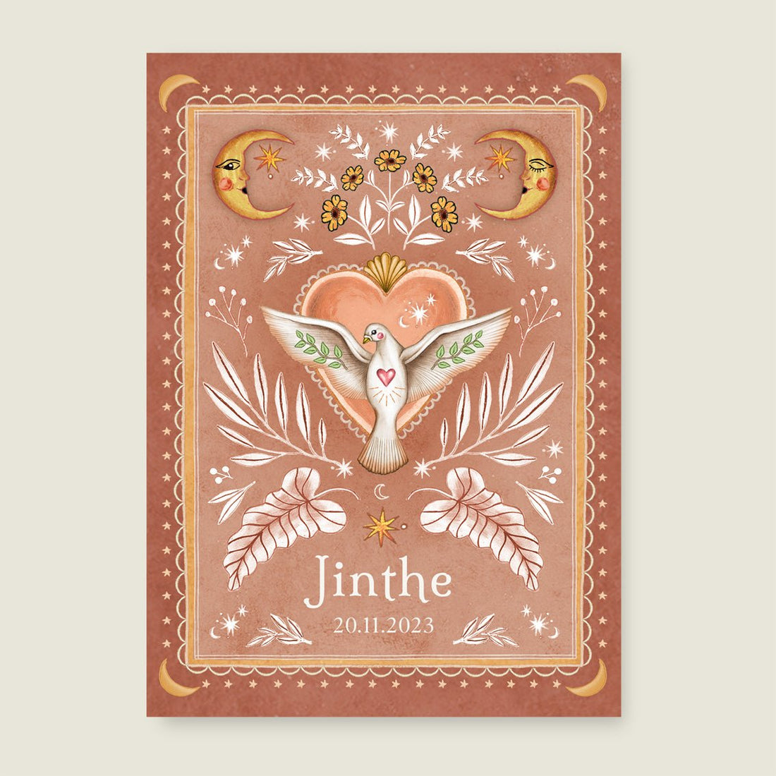 Geboortekaartje Love Dove Terra - Story of July