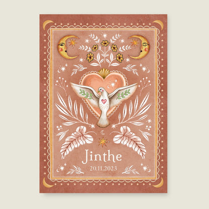 Geboortekaartje Love Dove Terra - Story of July