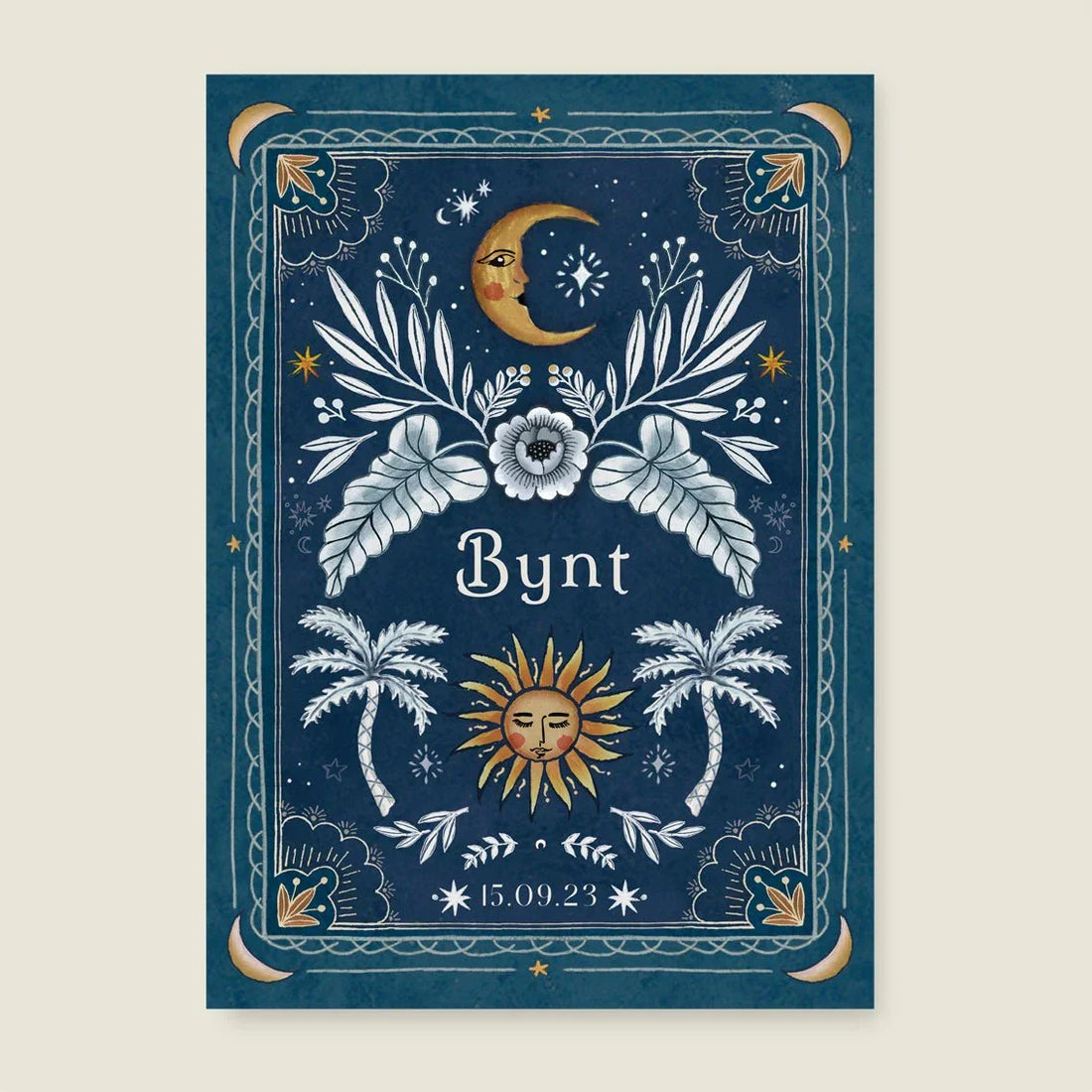 Geboortekaartje Moonchild Blue - Story of July