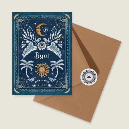 Geboortekaartje Moonchild Blue - Story of July