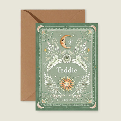 Geboortekaartje Moonchild Lightgreen - Story of July