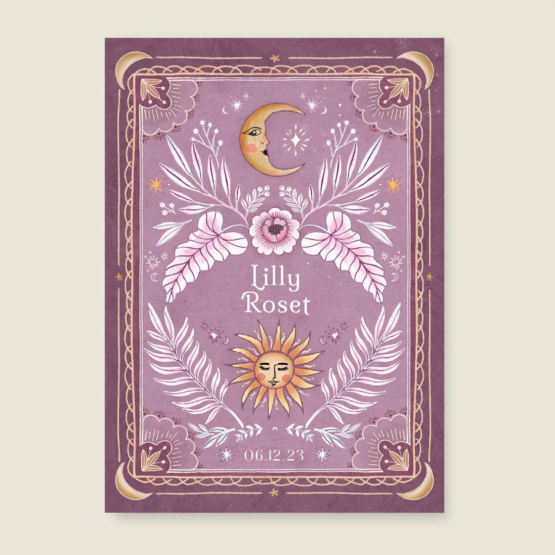 Geboortekaartje Moonchild Lila - Story of July