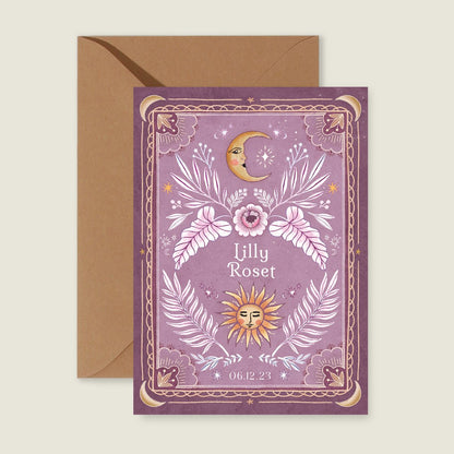 Geboortekaartje Moonchild Lila - Story of July