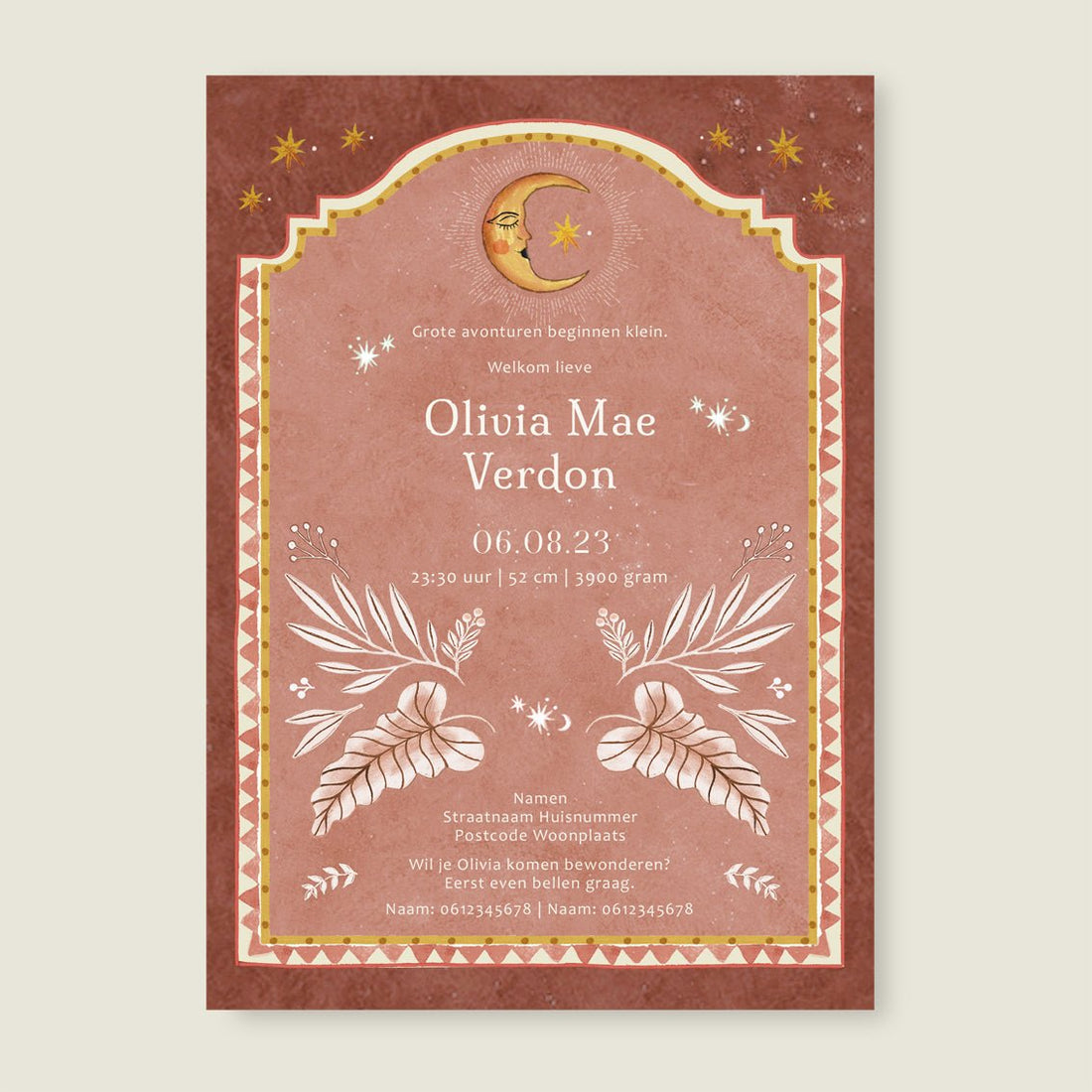 Geboortekaartje Moonchild Terra - Story of July
