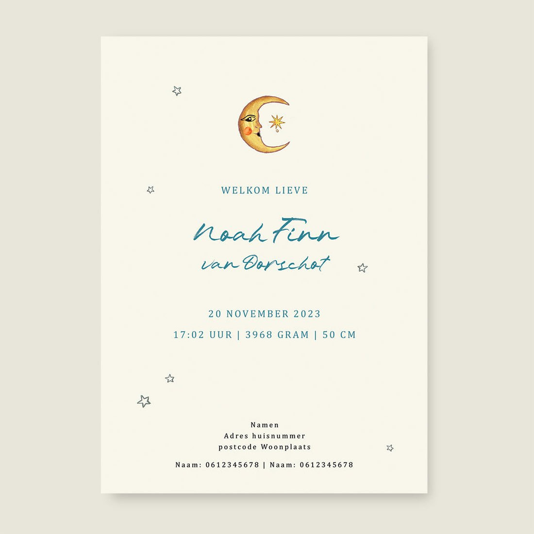 Geboortekaartje Olli - Story of July