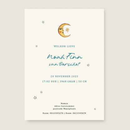 Geboortekaartje Olli - Story of July