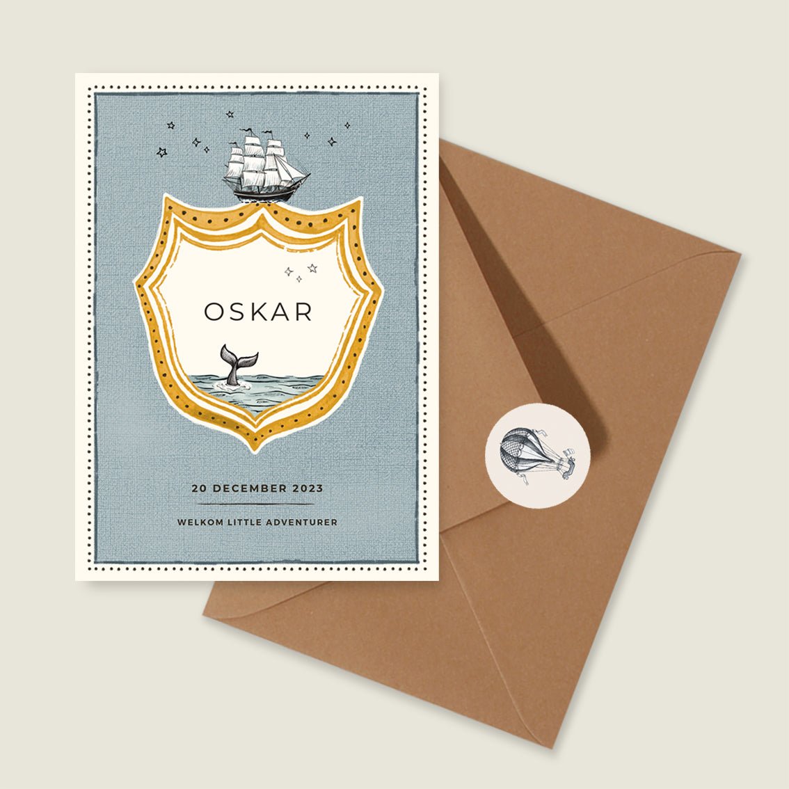 Geboortekaartje Sailorboy - Story of July