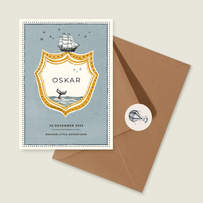 Geboortekaartje Sailorboy - Story of July