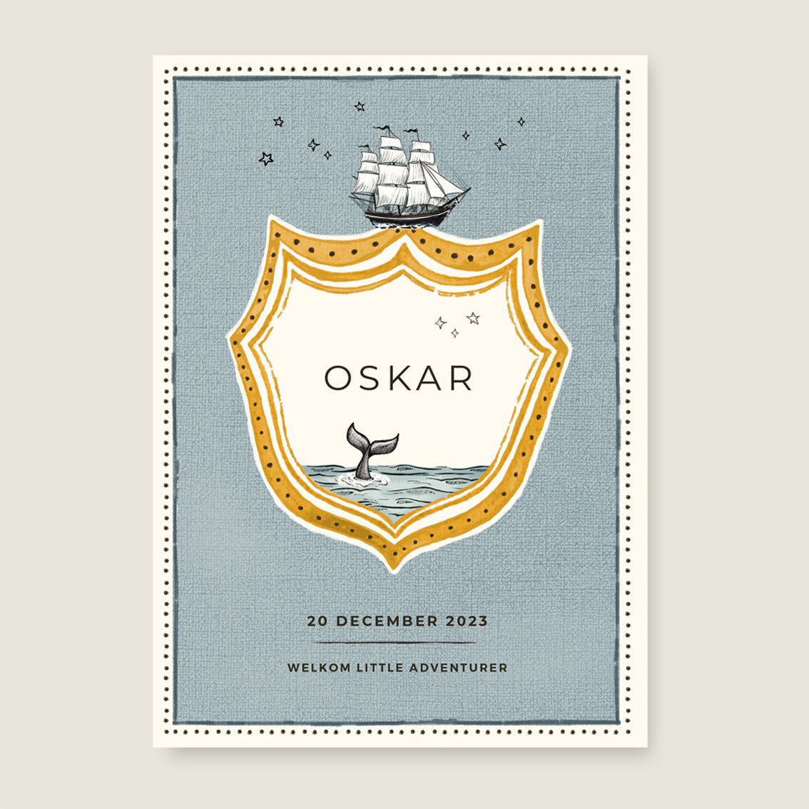 Geboortekaartje Sailorboy - Story of July