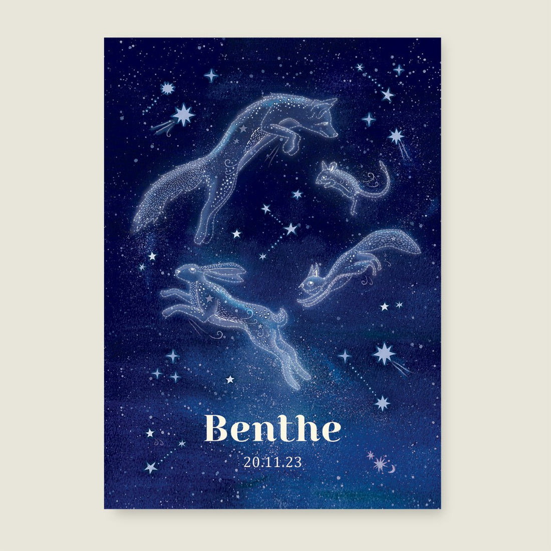 Geboortekaartje Star Animals - Story of July