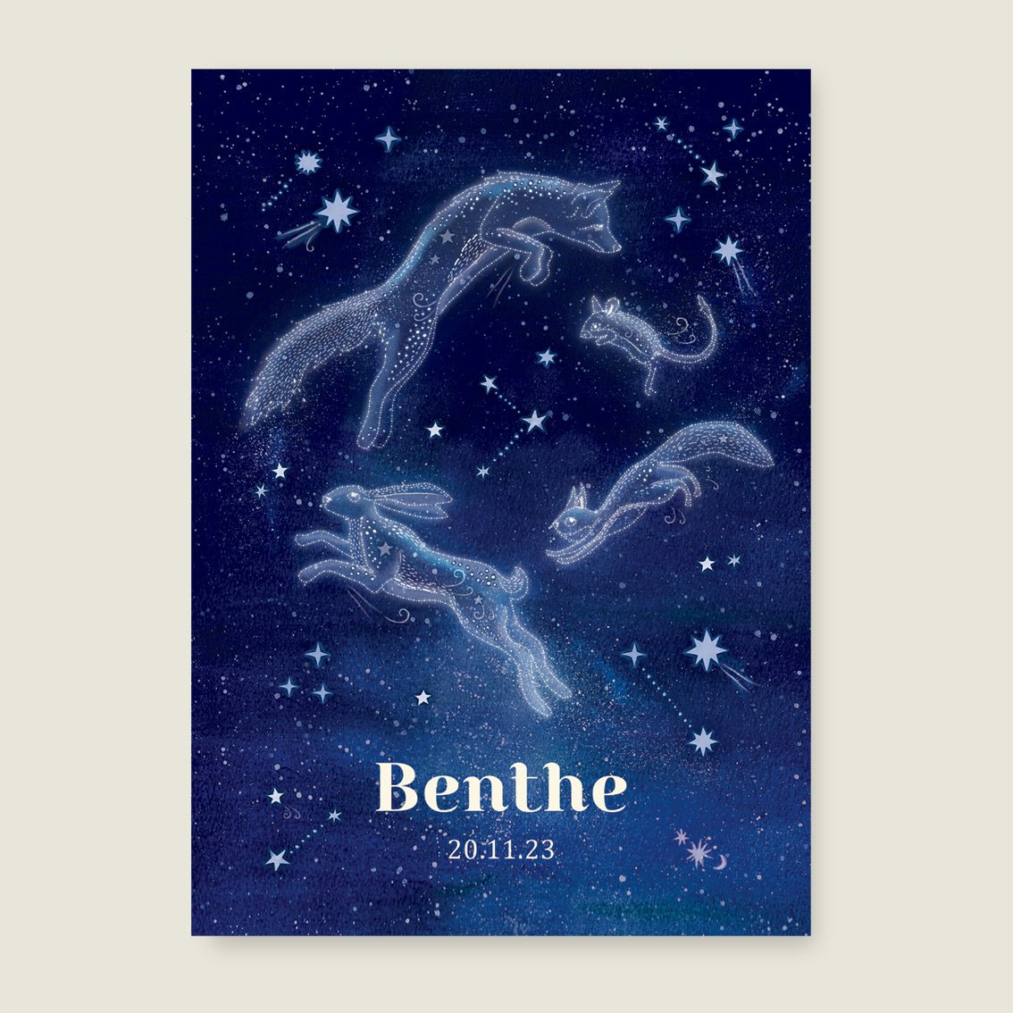 Geboortekaartje Star Animals - Story of July