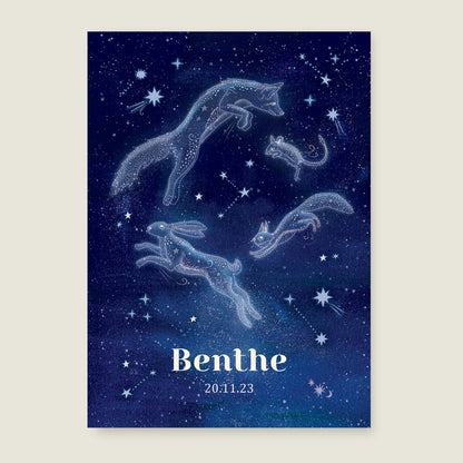 Geboortekaartje Star Animals - Story of July