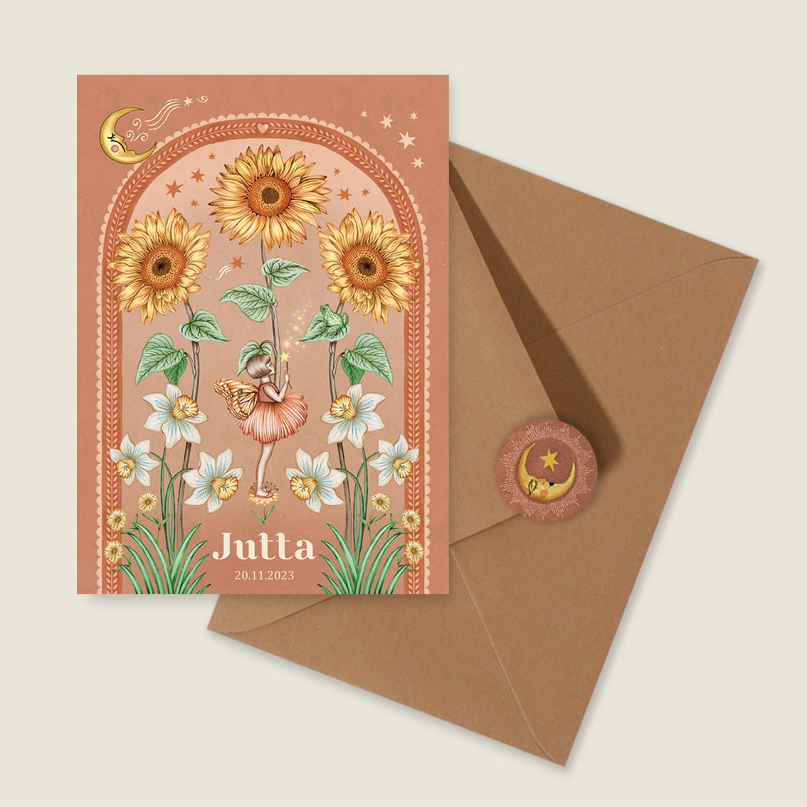 Geboortekaartje Sunflowers Terra - Story of July