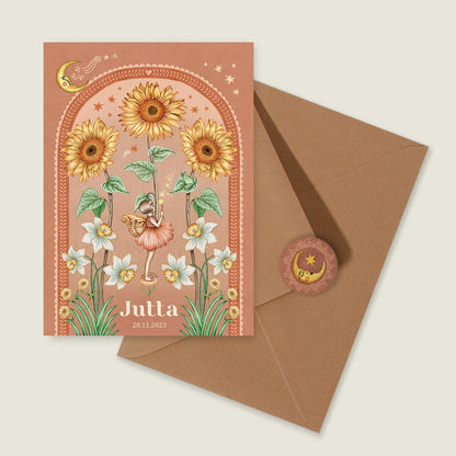 Geboortekaartje Sunflowers Terra - Story of July