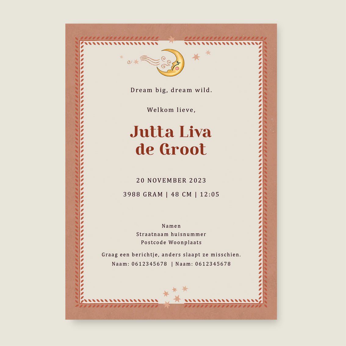 Geboortekaartje Sunflowers Terra - Story of July