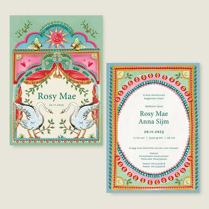 Geboortekaartje The Dancing Swan - Story of July