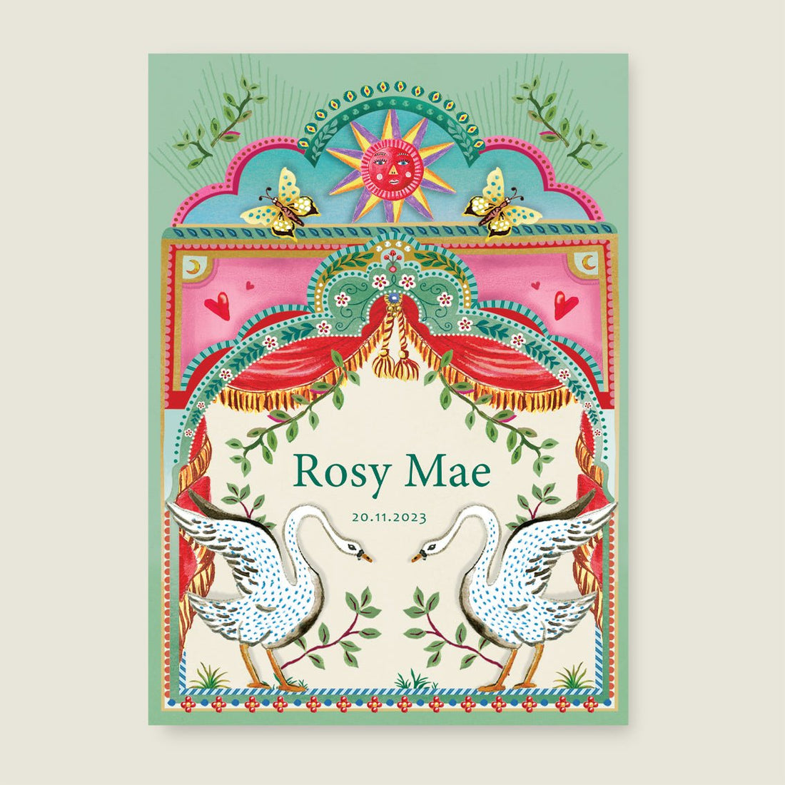 Geboortekaartje The Dancing Swan - Story of July