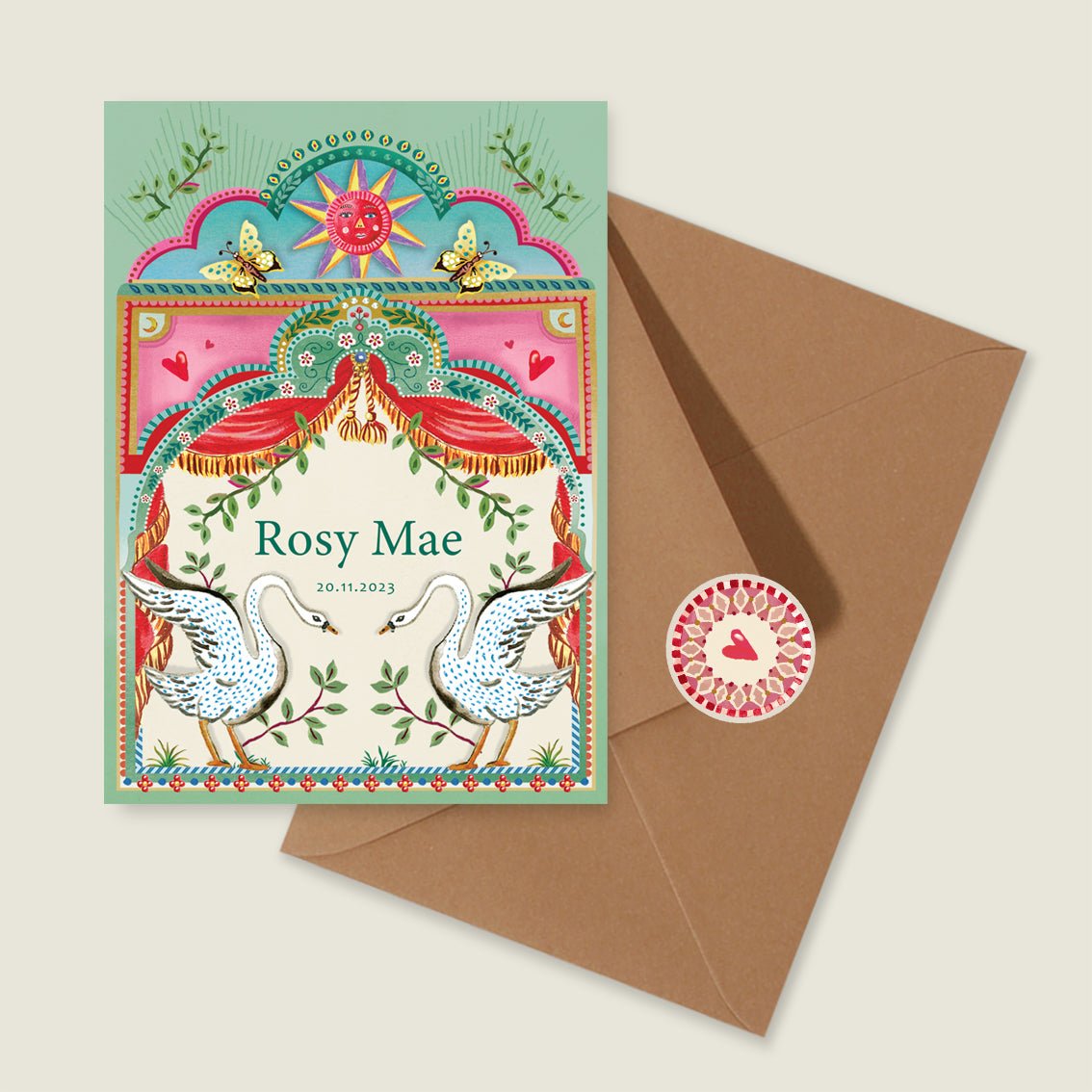 Geboortekaartje The Dancing Swan - Story of July