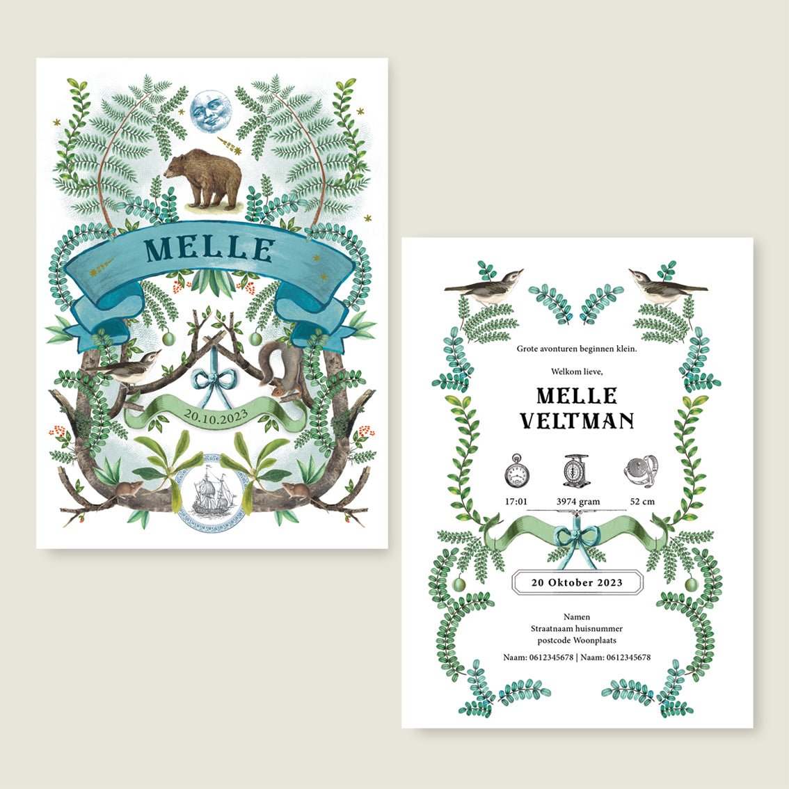 Geboortekaartje The Forest - Story of July