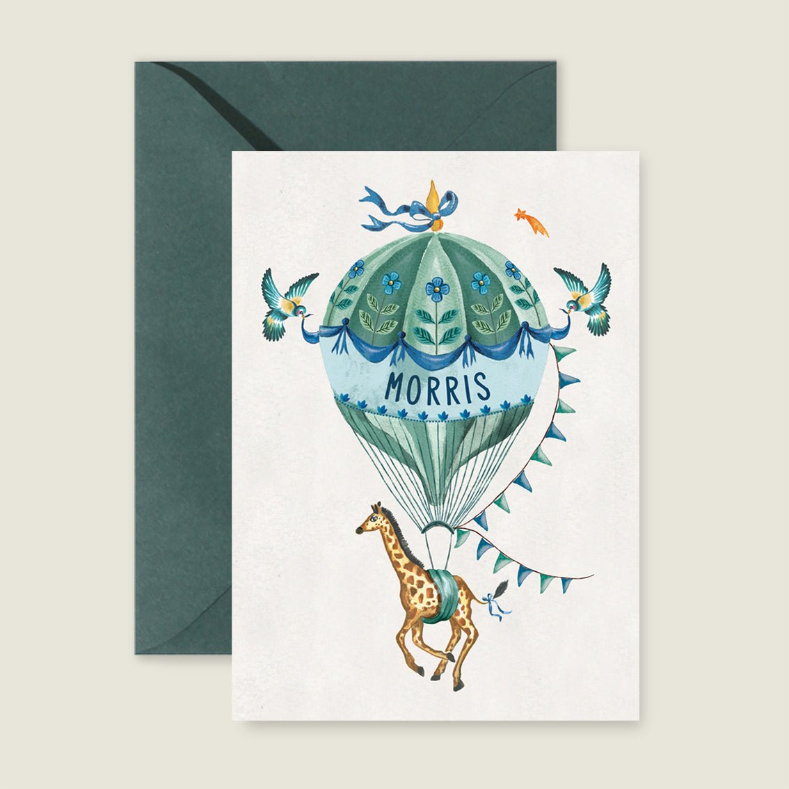 Geboortekaartje The Green Balloon - Story of July