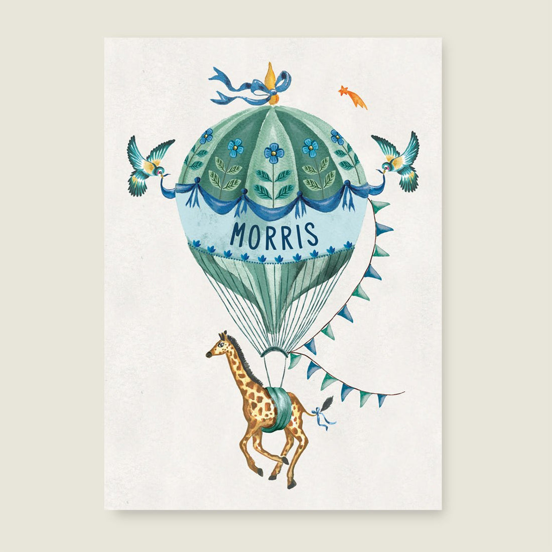 Geboortekaartje The Green Balloon - Story of July