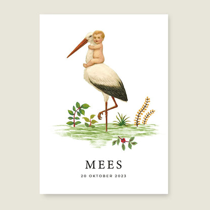 Geboortekaartje The Stork - Story of July