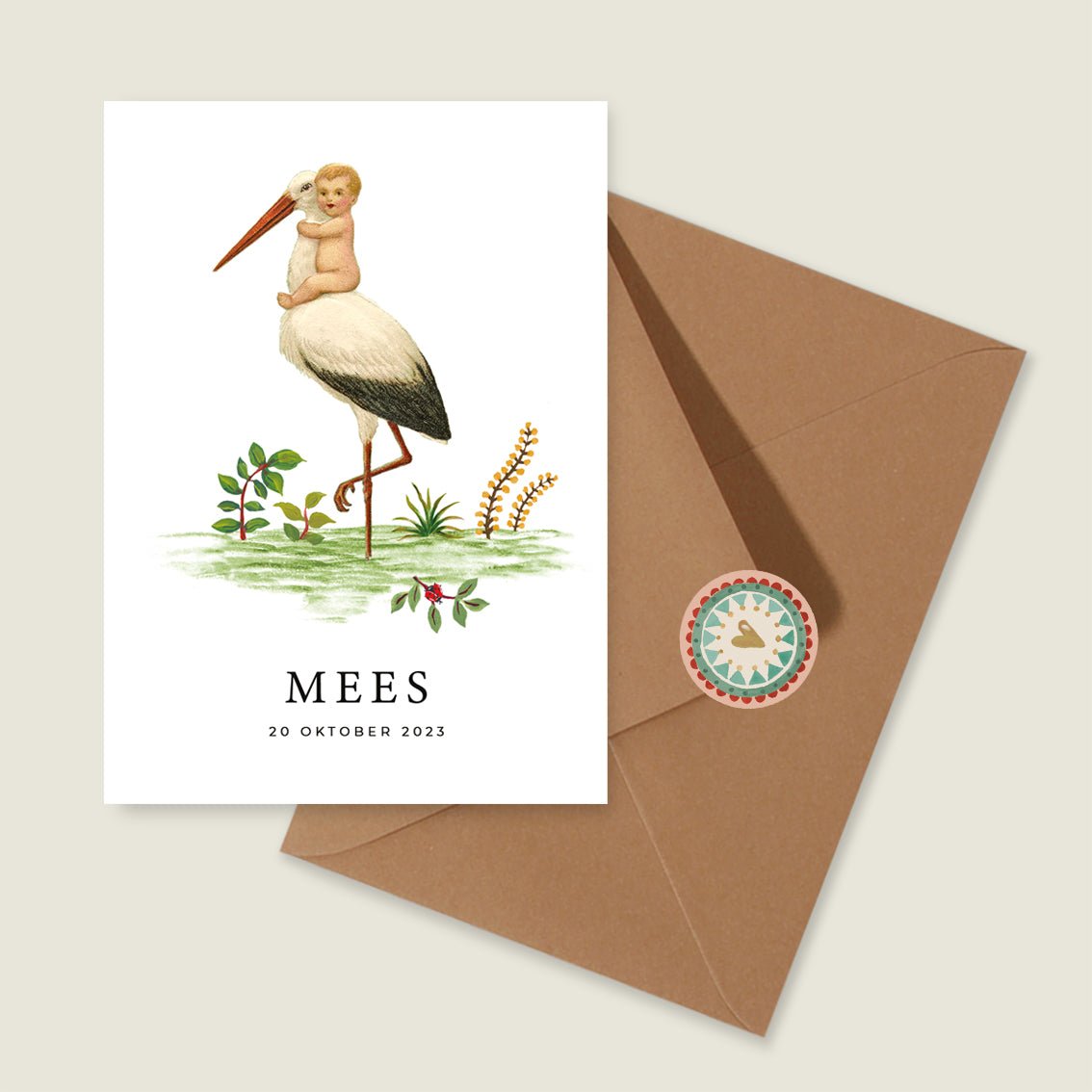 Geboortekaartje The Stork - Story of July