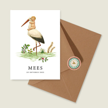 Geboortekaartje The Stork - Story of July