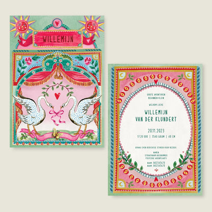 Geboortekaartje The Swan Bow - Story of July