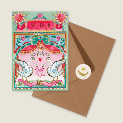 Geboortekaartje The Swan Bow - Story of July