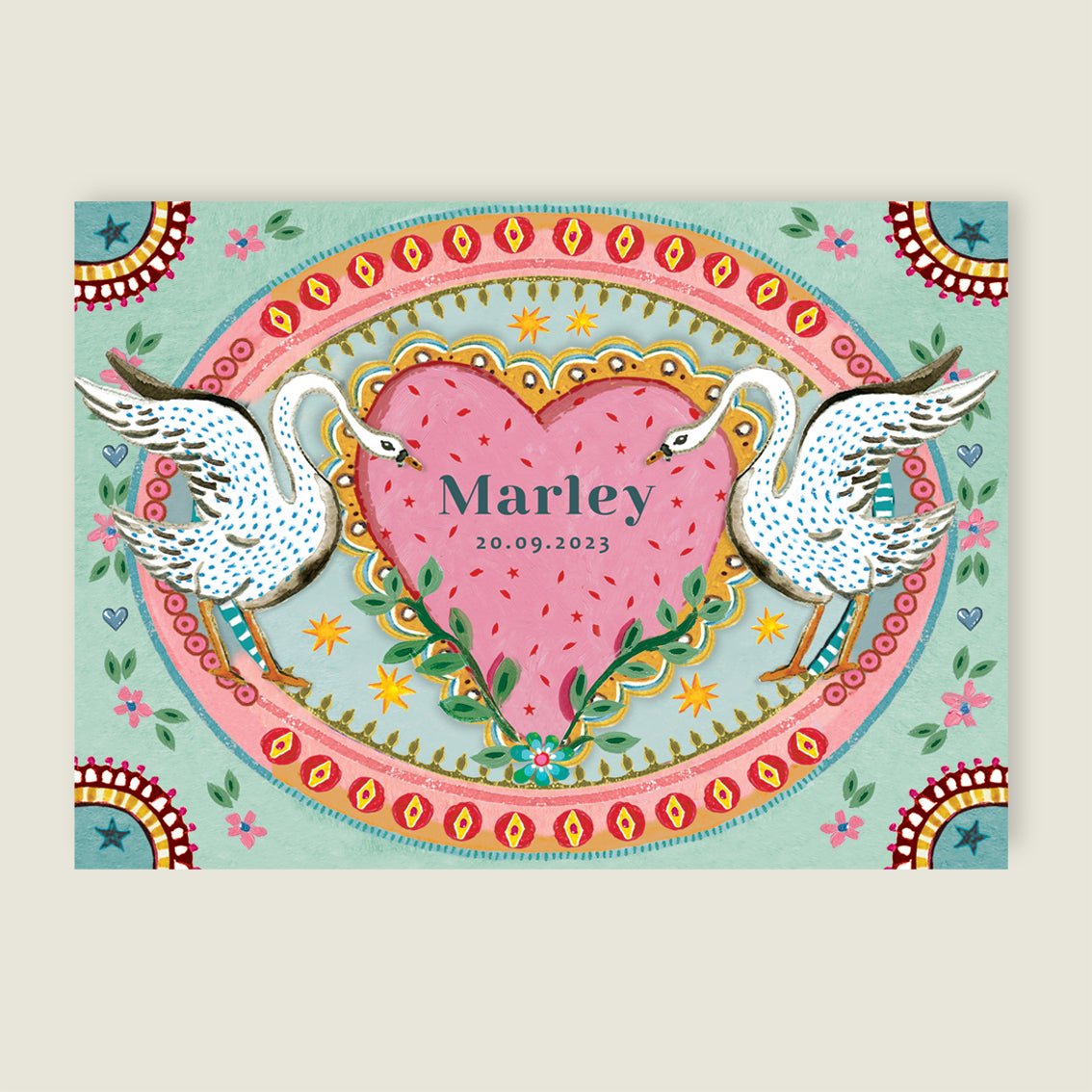 Geboortekaartje The Swan Hearts - Story of July