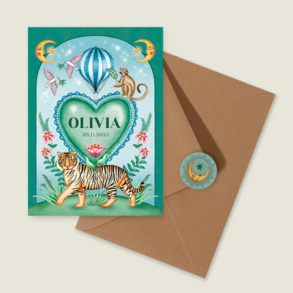 Geboortekaartje Tiger Heart - Story of July