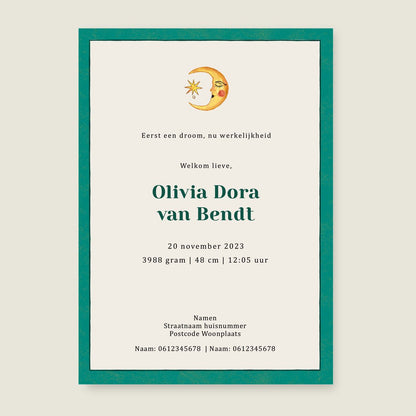 Geboortekaartje Tiger Heart - Story of July