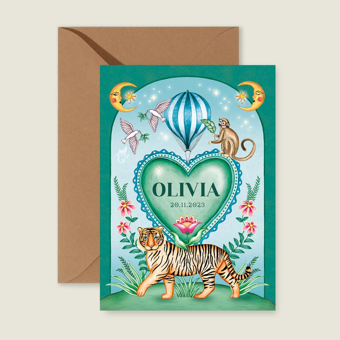 Geboortekaartje Tiger Heart - Story of July