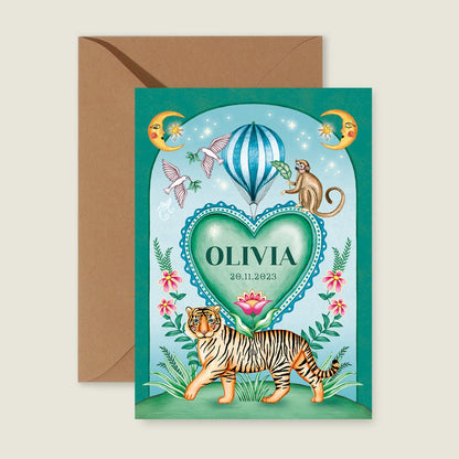 Geboortekaartje Tiger Heart - Story of July